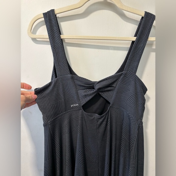 PrAna Lata Beach Maxi Dress Shadow Linea Cutout Back Built in Sports Bra Size M - Picture 4 of 8